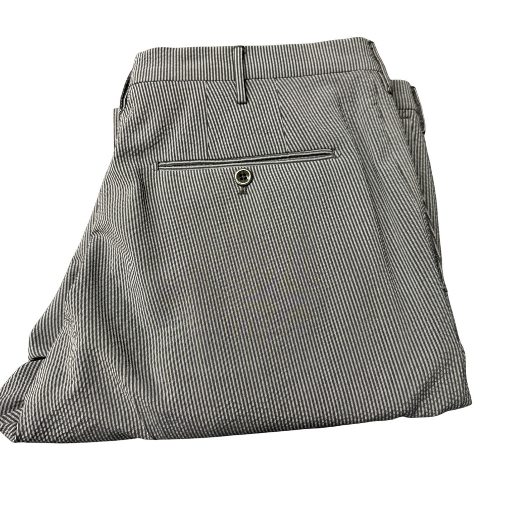 Slowear Incotex Pants Mens 38 (37x37 ACTUAL) Tall Silksucker Gray Modern Fit